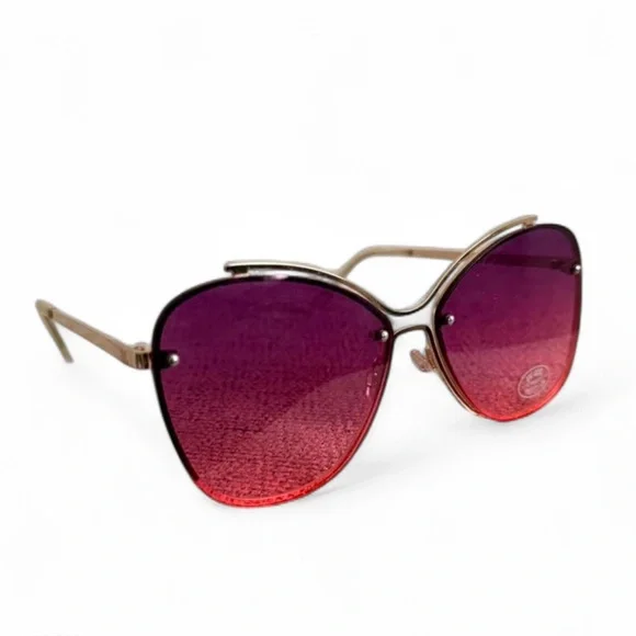 Fashion Nova Gradient Sunglasses - Pink and Purple - Picture 1 of 6